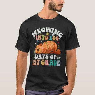 Infolge von 100 Tagen erstklassiger Nerd-Katze T-Shirt