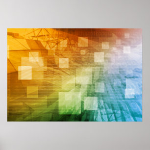 Informatik als Abstrakter Hintergrund Poster