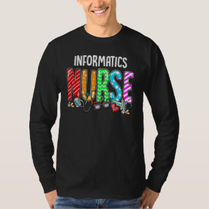 Informatik Krankenpflege Karierte rote Liebe Herz T-Shirt