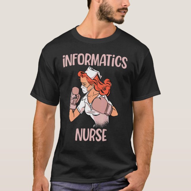Informatik-Nurse-Boxhandschuhe kämpfen T-Shirt (Vorderseite)