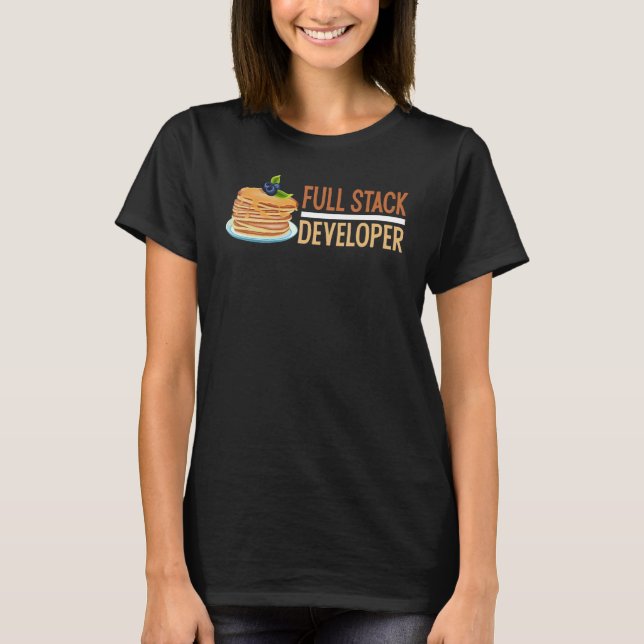 Informatik Programmierer Coder Full Stack Entwickl T-Shirt (Vorderseite)