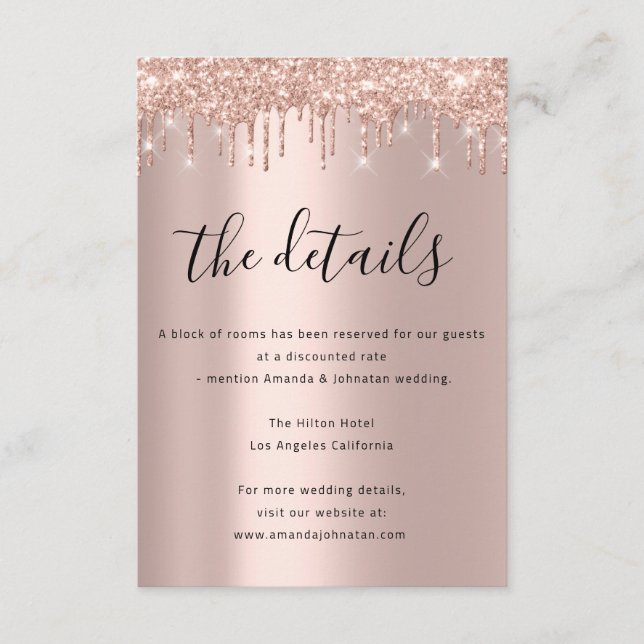 Information Enclosure Card Wedding Details Park Begleitkarte (Vorderseite)