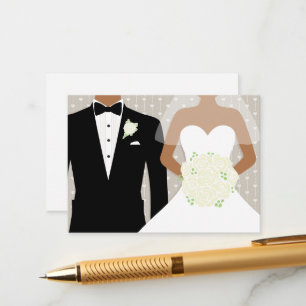 Informationen über Braut und Bräutigam Begleitkarte