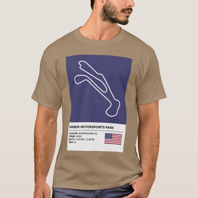 Informationen zu Barber Motorsport Park T-Shirt (Vorderseite)