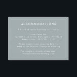 Informationen zu Dusty Blue Hotel Unterkunft Begleitkarte<br><div class="desc">Geben Sie diese kleinen Karten ein, um Ihre Gäste außerhalb der Stadt über die Unterkünfte des Hotels zu informieren. Dusty blau-weiße Karten Features und elegante Typografie bieten alle notwendigen Informationen. Entworfen, um mit unserer modernen Blush and Dusty Blue Watercolor Floral Wedding Collection zu koordinieren. Personalisieren Sie Ihre Informationen mithilfe der...</div>