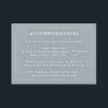 Informationen zu Dusty Blue Hotel Unterkunft Begleitkarte<br><div class="desc">Geben Sie diese kleinen Karten ein, um Ihre Gäste außerhalb der Stadt über die Unterkünfte des Hotels zu informieren. Dusty blau-weiße Karten Features und elegante Typografie bieten alle notwendigen Informationen. Entworfen, um mit unserer modernen Blush and Dusty Blue Watercolor Floral Wedding Collection zu koordinieren. Personalisieren Sie Ihre Informationen mithilfe der...</div>