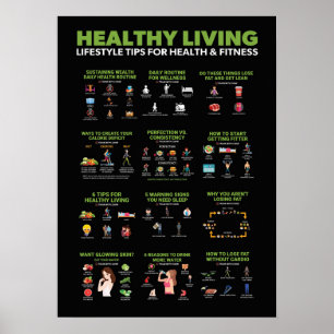Informationen zu Gesundheit und Fitness - Ernährun Poster