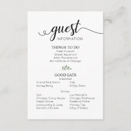 Informationen zu Hochzeiten Begleitkarte