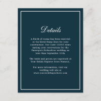 Informationen zu Hochzeiten in Navy Blue Simple El