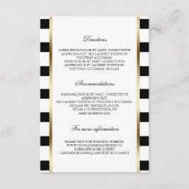 Informationen zu Hochzeiten in Schwarz und Weiß Begleitkarte