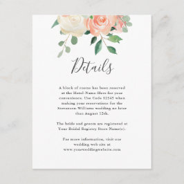 Informationen zu Hochzeiten von Wasserfarben Begleitkarte