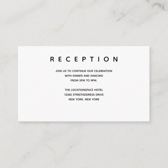 Informationen zu Micro Wedding Schwarz-weiß Small  Begleitkarte (Vorderseite)