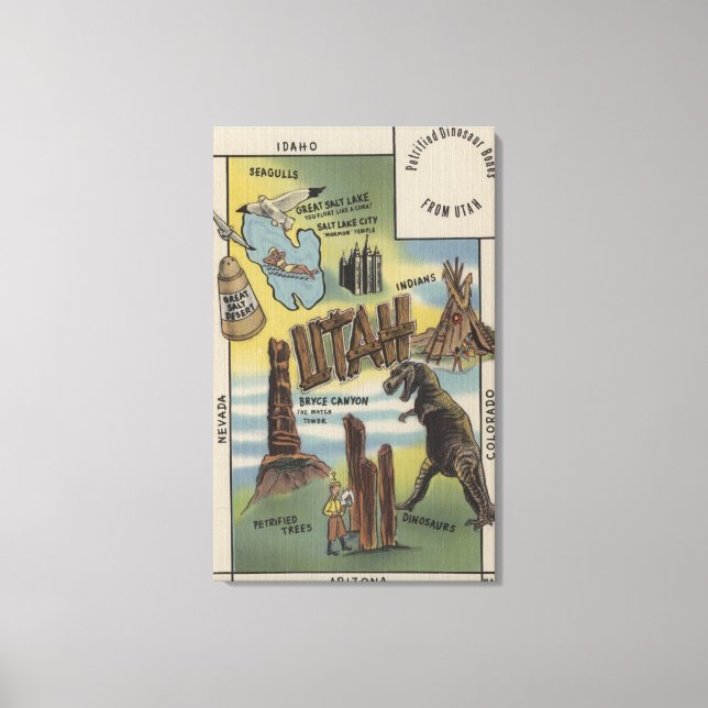 Informationen zu Websites in UtahUtah Leinwanddruck (Vorderseite)