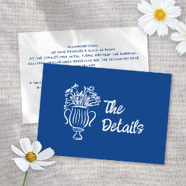 Informationen zu Whimsical Illustriert Floral Wedd Begleitkarte