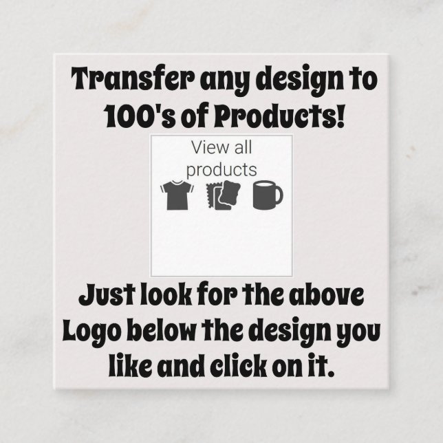 Informationen zum Entwurf des Transfers Begleitkarte (Vorderseite)