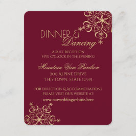 Informationen zum Goldenen Empfang Snowflake Einladung