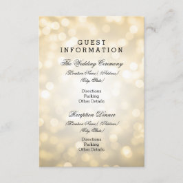 Informationen zum Hochzeitgast Gold Glitzer Lights Begleitkarte