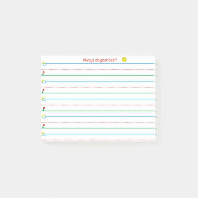 Informationen zum Schreiben von Post-It-Notizen Post-it Klebezettel (Vorderseite)