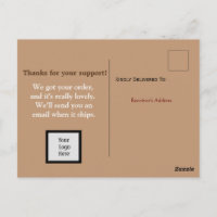 Informationen zum Versand der Postkarte