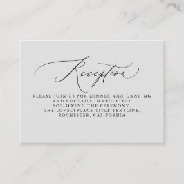 Informationen zur Aufnahme von Soft Gray Wedding Begleitkarte