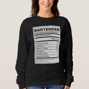 Informationen zur Ernährung von Barkeepern Sweatshirt