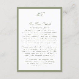 Informationen zur gerahmten formalen Tuxedo-Seite Begleitkarte