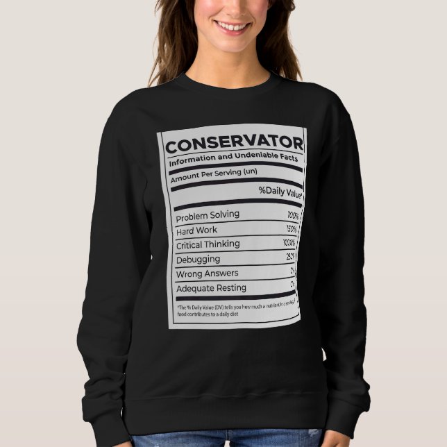 Informationen zur Konservatornährung Sweatshirt (Vorderseite)