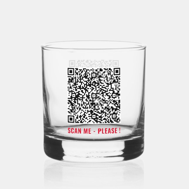 Informationen zur personalisierten QR-Codeprüfung  Whiskyglas (Vorderseite)