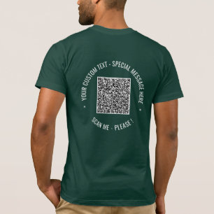 Informationen zur QR-Codeprüfung und zum benutzerd T-Shirt