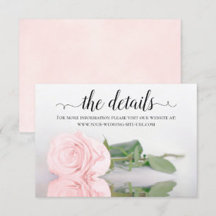Informationen zur Rosa-Rose-Hochzeit Begleitkarte