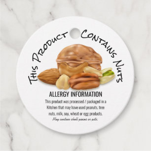 Informationen zur Warnung vor Erdnuss-Allergie Geschenkanhänger