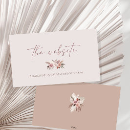 Informationen zur Website von Dusty Rose Boho Pamp Begleitkarte