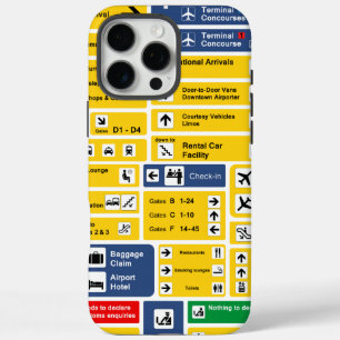 Informationsblätter zum Flughafen Signage iPhone 16 Pro Max Hülle