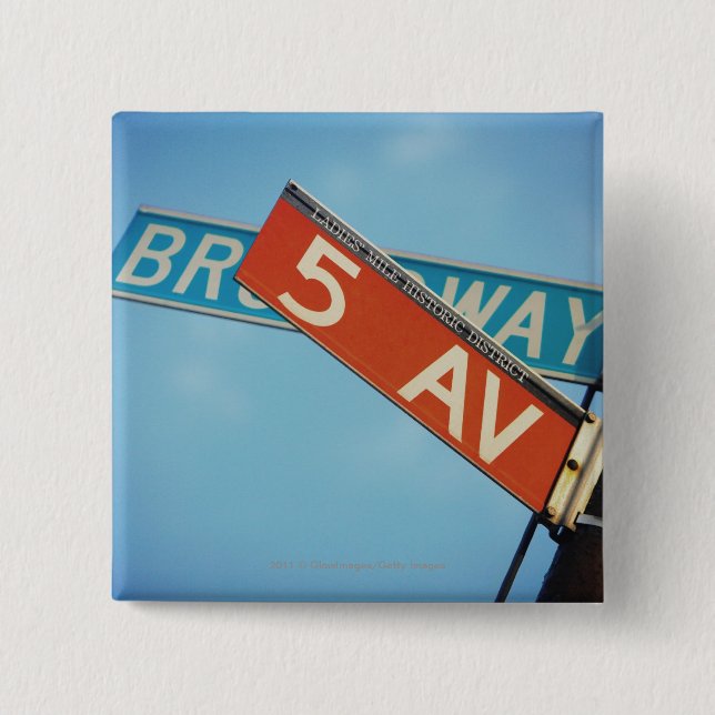 Informationsbrett in New York City Button (Vorderseite)