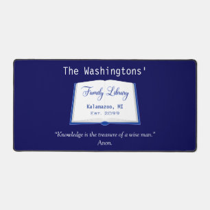 Informationsbüro für Familienbibliothek Mat Book Z Schreibtischunterlage