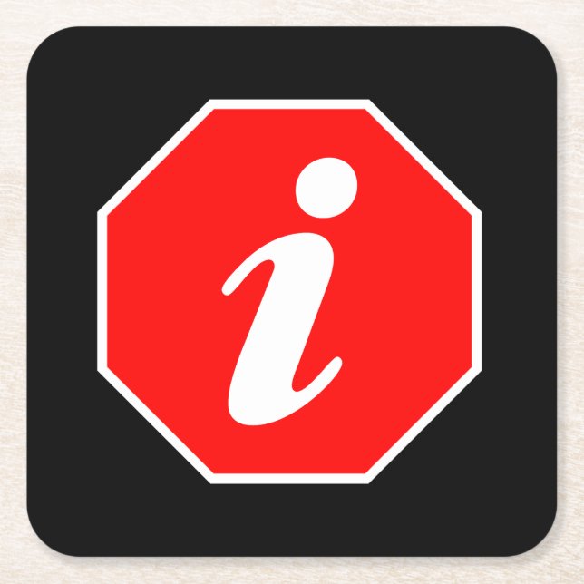 Informationshaltestelle Rechteckiger Pappuntersetzer (Vorderseite)