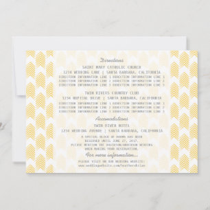 Informationskarte für gelbe Tribal-Pfeile Einladung