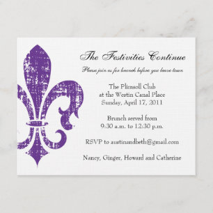 Informationskarte für Hochzeiten New Orleans L Begleitkarte