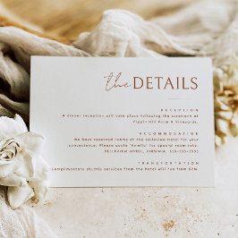 Informationskarte für Minimalistische Details Mitteilungskarte