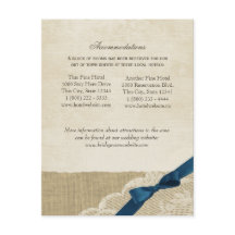 Informationskarte für Vintage Spitzen, Navy Bow un