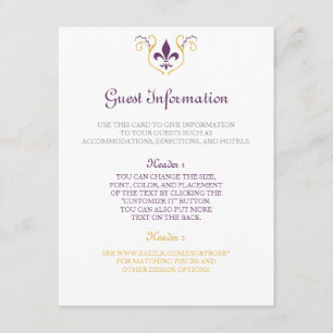 Informationskarte Lilie Begleitkarte