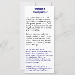 Informationskarte zum Stiff-Person-Syndrom