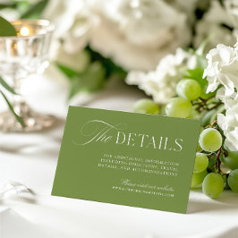 Informationskarte zum Thema "Grüne Hochzeiten" Begleitkarte