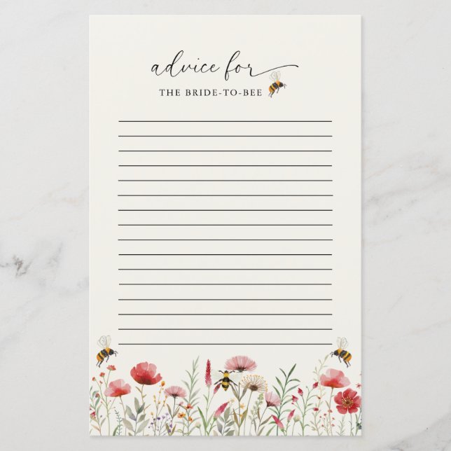 Informationskarten für Brautpartys (Vorderseite)