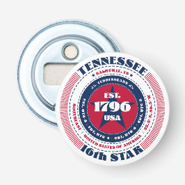 Informationskreis Tennessee Staat Flaschenöffner
