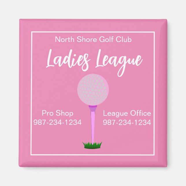 Informationsmagazin "Golf Ladys League" Magnet (Vorne)