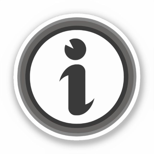 Informationssymbol Aufkleber (Vorderseite)