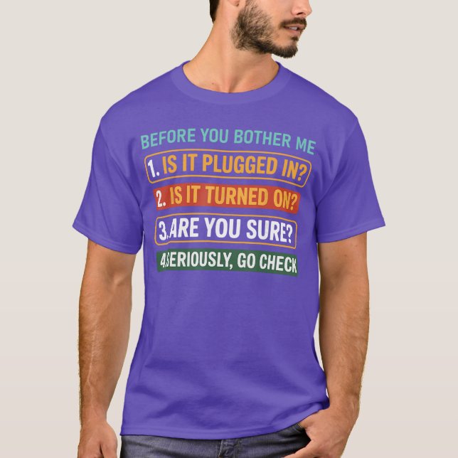 Informationstechnologie Tech Lustiger Technischer  T-Shirt (Vorderseite)