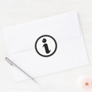 Informationszeichen Runder Aufkleber