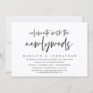 Informelle Hochzeits-Elopement-Dinnerfeier Einladung
